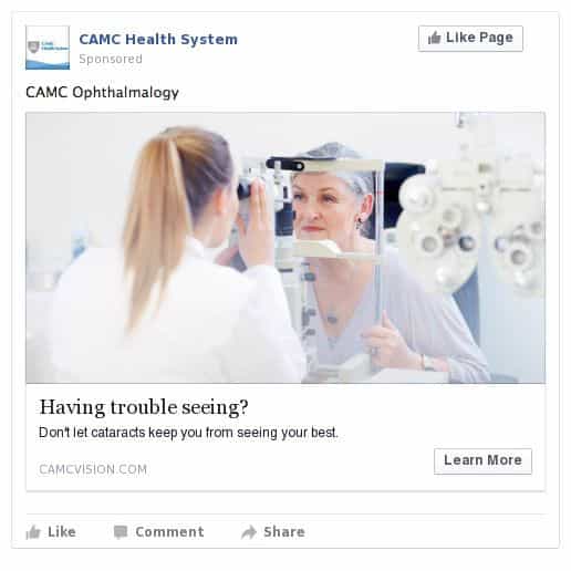 ad set_example of image ad for healthcare